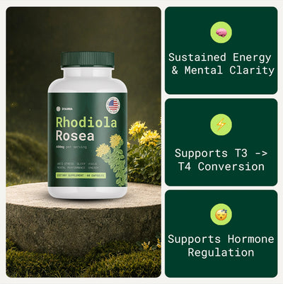 Rhodiola Rosea - Natural Adaptogen Made in USA [400mg]